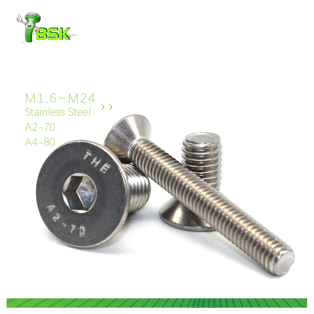 THE din 7991 m10 316 a4-70 hexagon socket countersunk head cap screws
