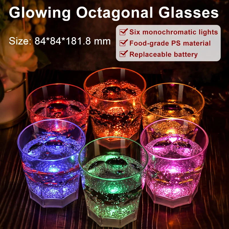 Water Sensor Luminous Mug LED Creative Wine Glasses Champagne Glasses Wedding Party Novelty  Specialty products