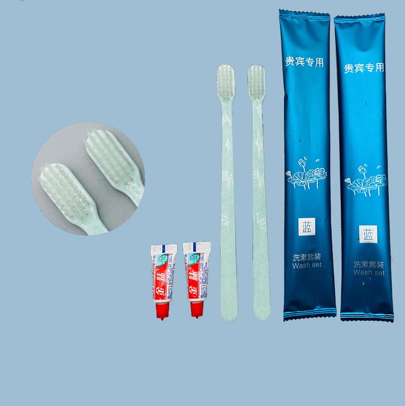 Wholesale Hotel Dental Kit Travel Portable Amenity Set Disposable Toothbrush Set With Toothpaste