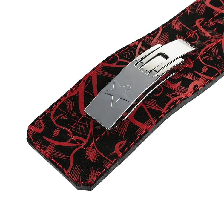 Custom Training Weight Power Lifting Cowhide Belt Lever With Buckle