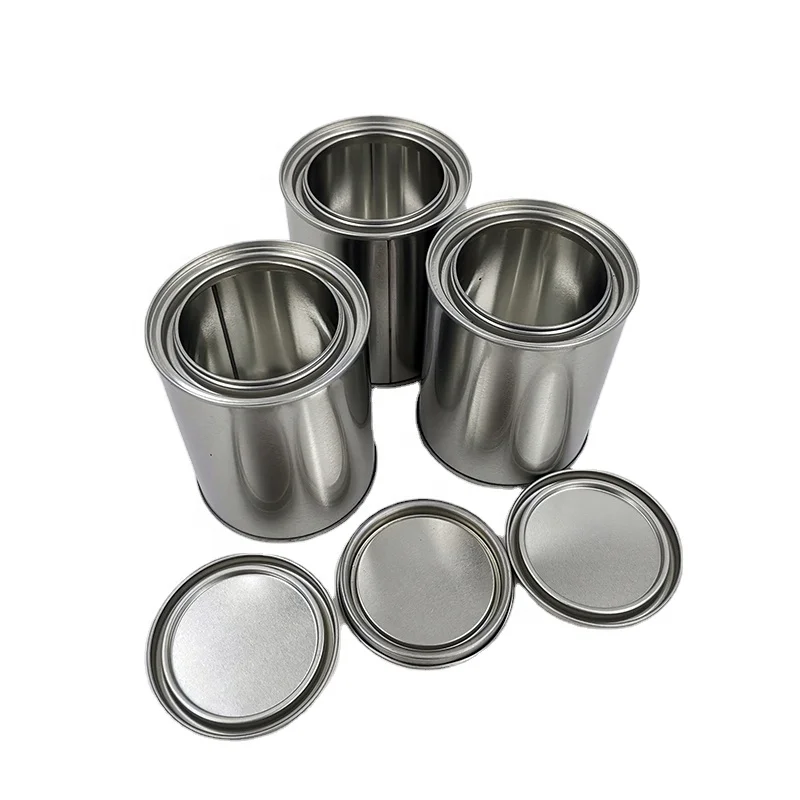 Paint Can With Lever Lid Metal Round Tin Can Packing For Glue And Coating