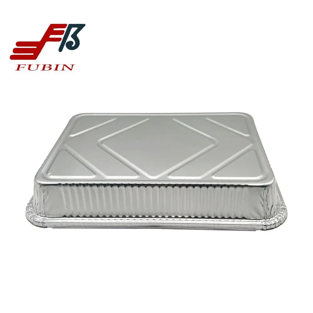 1800ml Large Aluminum Pan  Foil Trays for Cooking Roasting Baking Reusable Aluminium Steam Pans