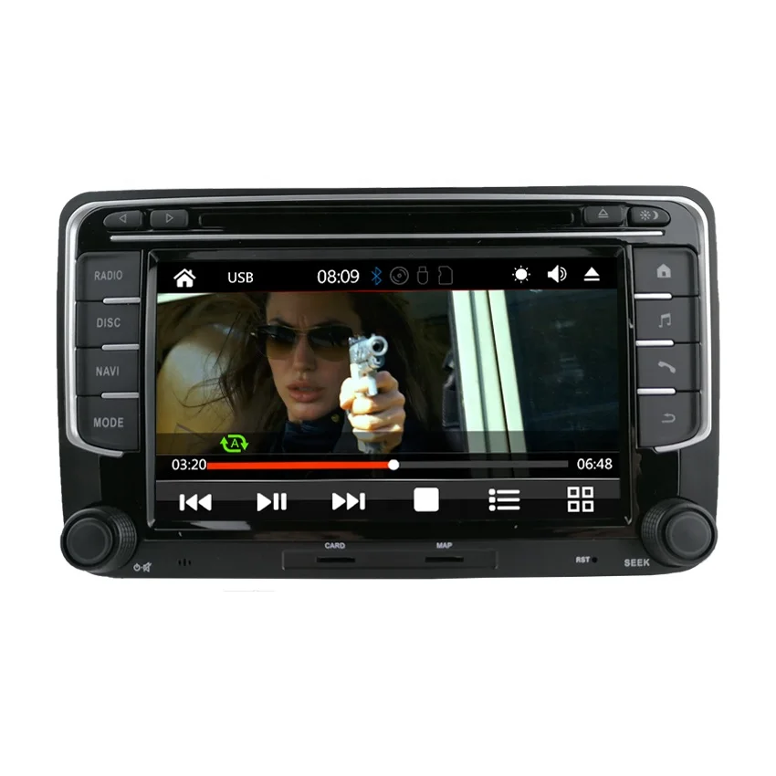 Последние 7 дюймов двойной Din GPS автомобиля Радио стерео 2 автомобильный DVD плеер для VW