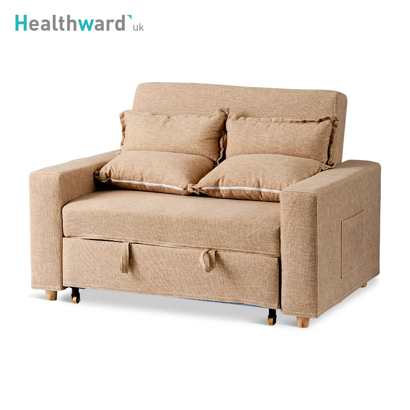 SKE001-4 Healthward Comfortable Flannel fabric Foldable Hospital Medical Accompany Sofa Bed