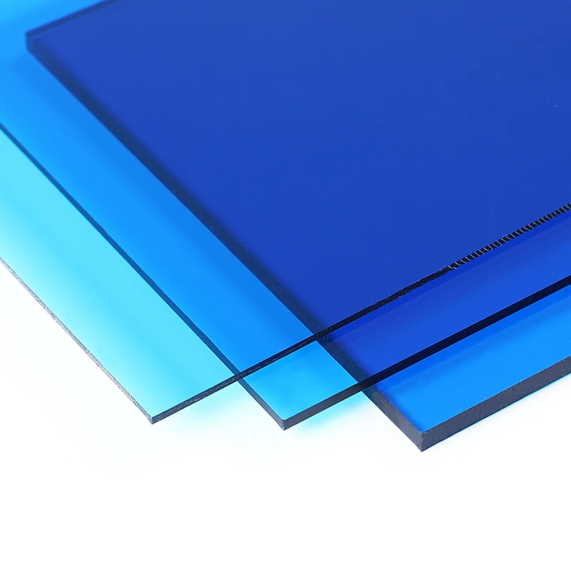 Highly Transparent Double-Sided Coated Polycarbonate PC Board Blue Endurance Board High Hardness Sun Sheets PC Embossed Sheets