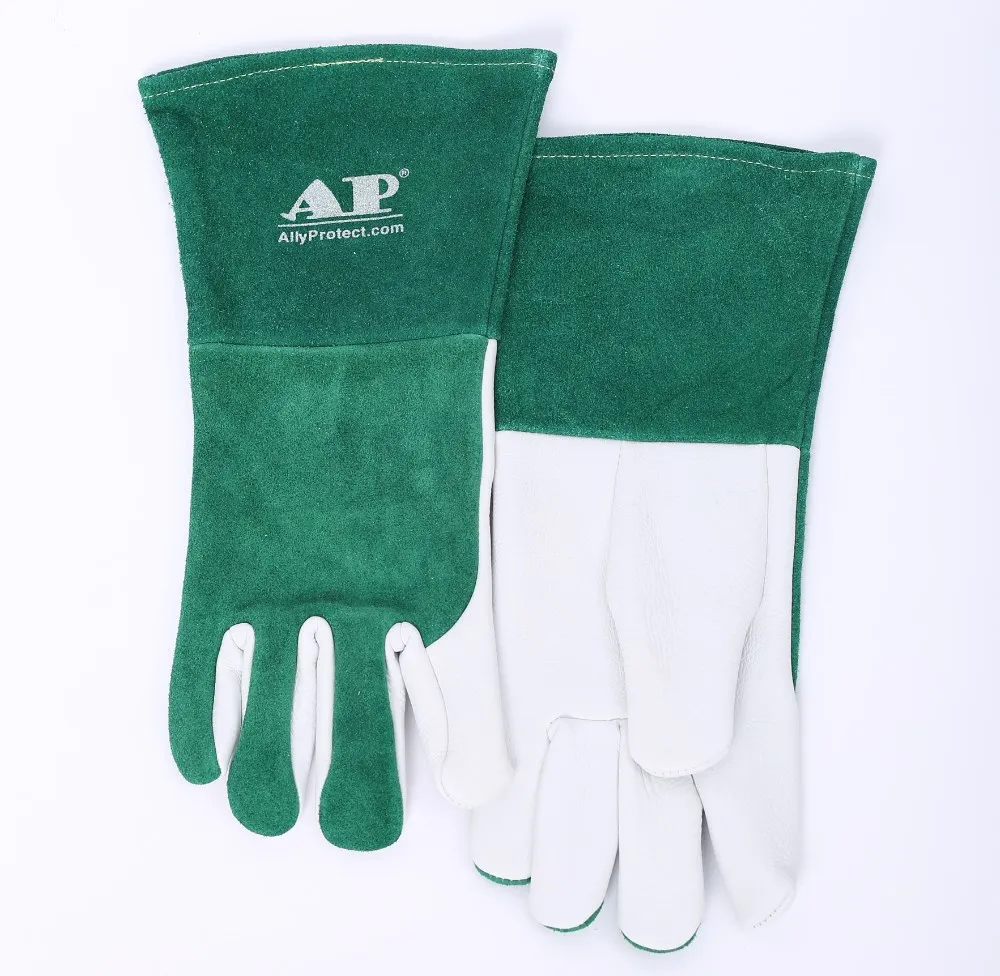 AP-2288 зерна оленьей и коровья кожа TIG Сварочные Перчатки