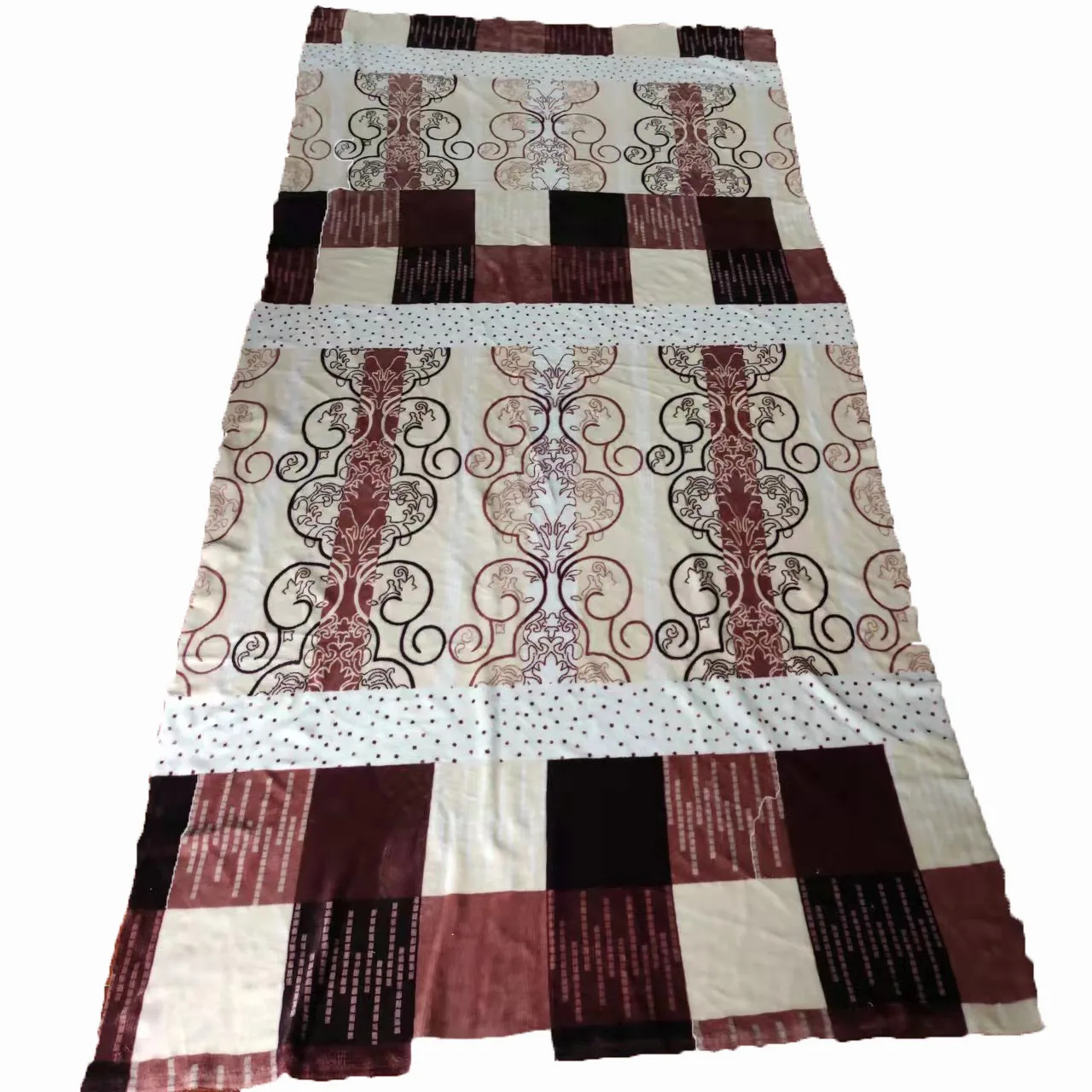 Buy Knitted Fabrics Online Sale Designer Logo Single-Sided Microfiber Printed Flannel Fabric