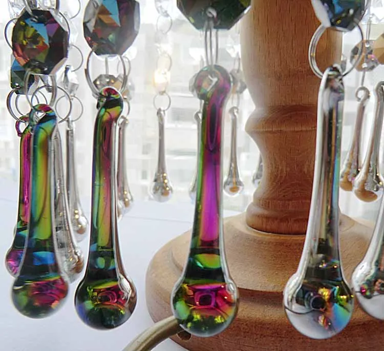 Vitrail Gothic Rainbow Crystals Beads Chandelier Drops MH-12716
