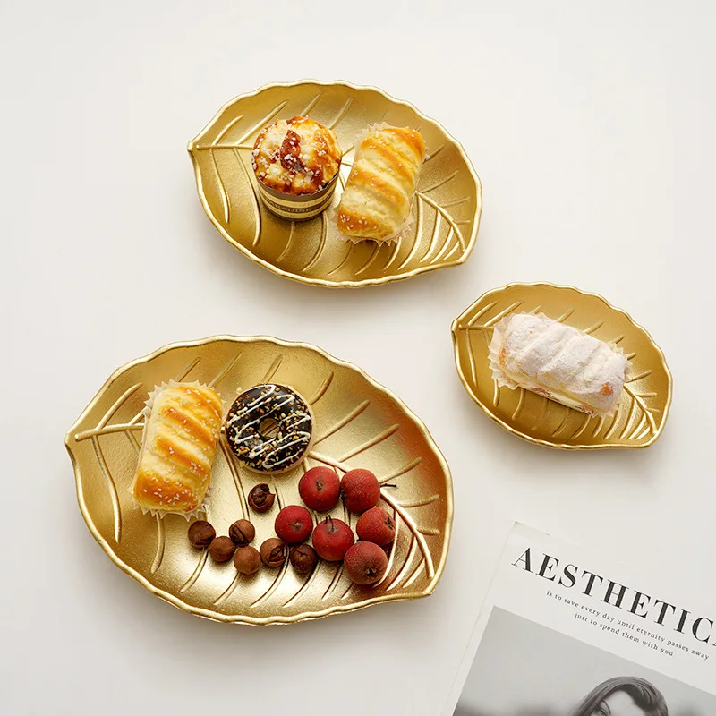 Nordic Snacks Candy Plate Living Room Home Dining Table Storage Tray Gold Wholesale Wedding Home Accessories Decoration