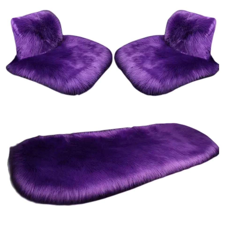 Genuine australian pink shorn fleece sheepskin fur car seat cover lambskin cushion