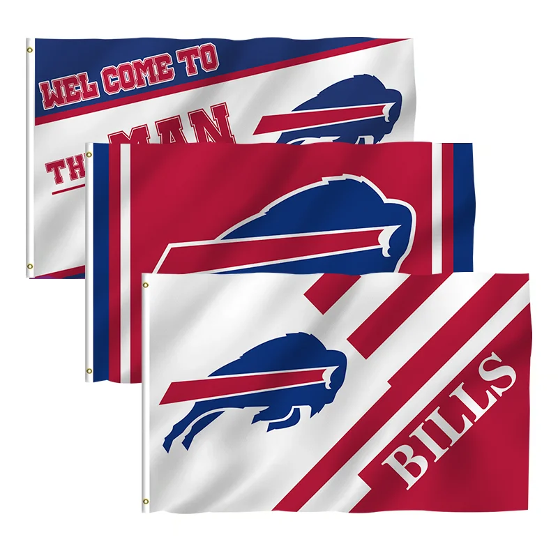 In Stock All  Football Team Flag 3x5ft High Quality Custom Design Dallas Buffalo Bills  Banner 100% Polyester Sports Nfl Flag