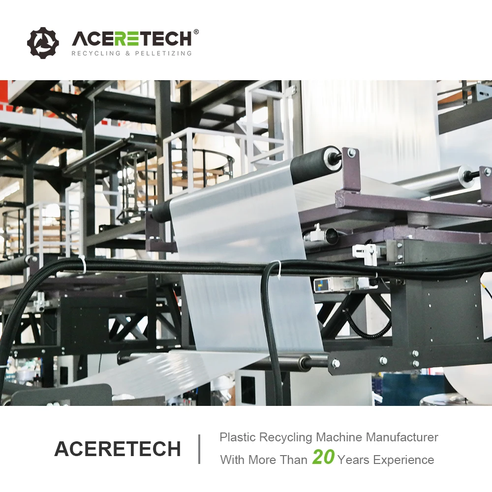 CM-DH-L45 Long Service Life Twin Head Plastic Abc T-shirt Bags Blown Film Production Line