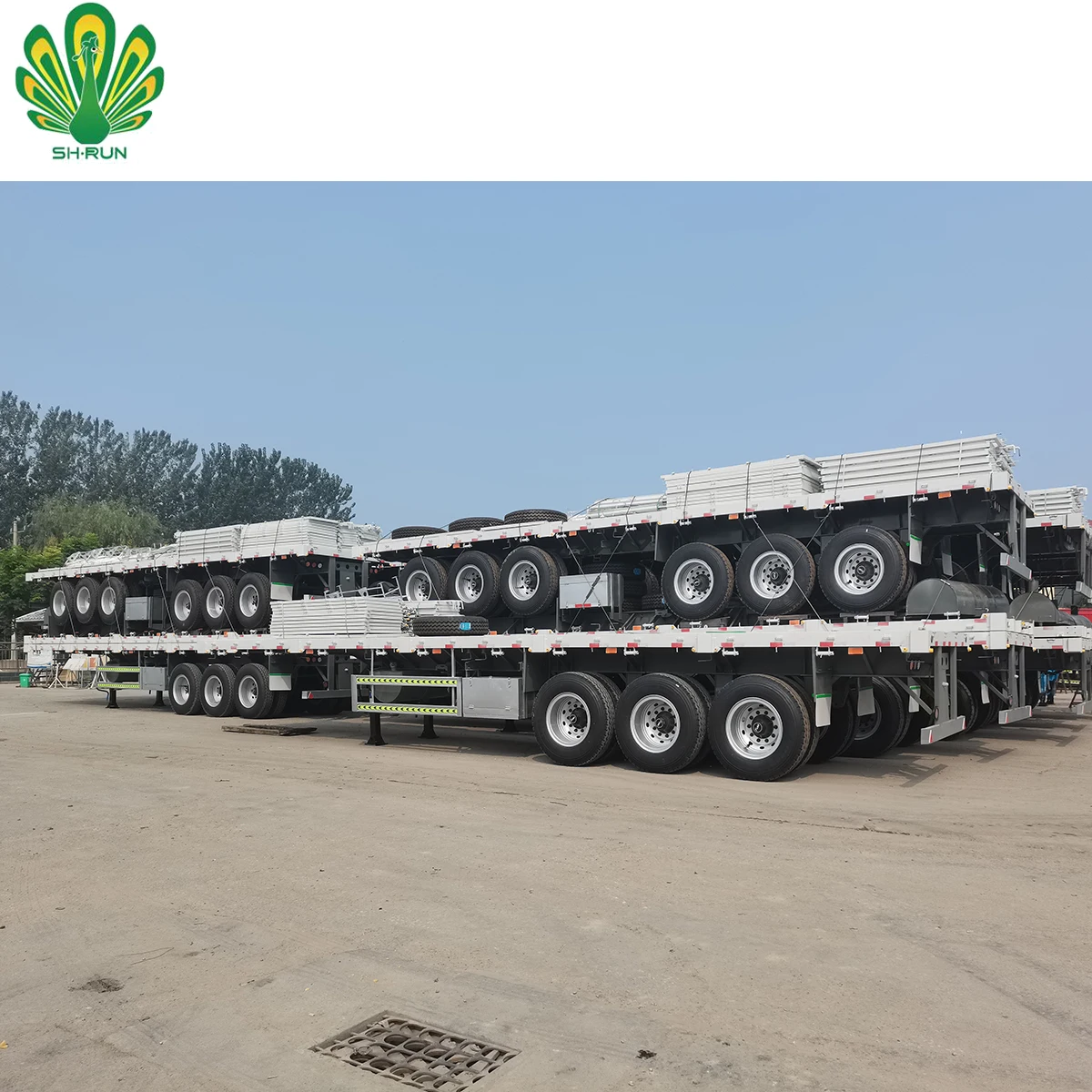 
Fuwa axle gooseneck skeleton container trailer for sale 