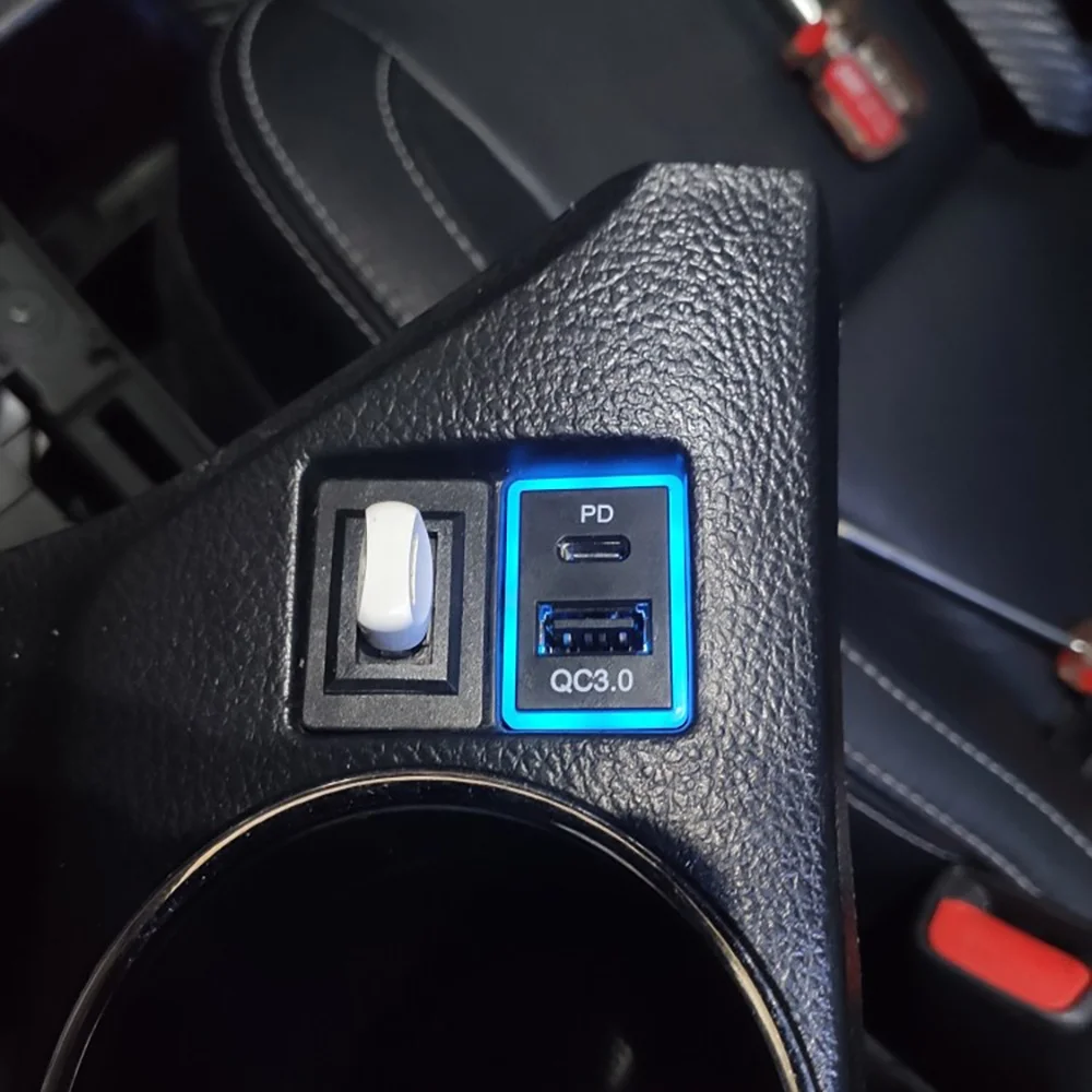 
Chelink QC3.0 PD Quick Charge Car Charger Double USB Phone DVR MP3 Adapter For Toyota 
