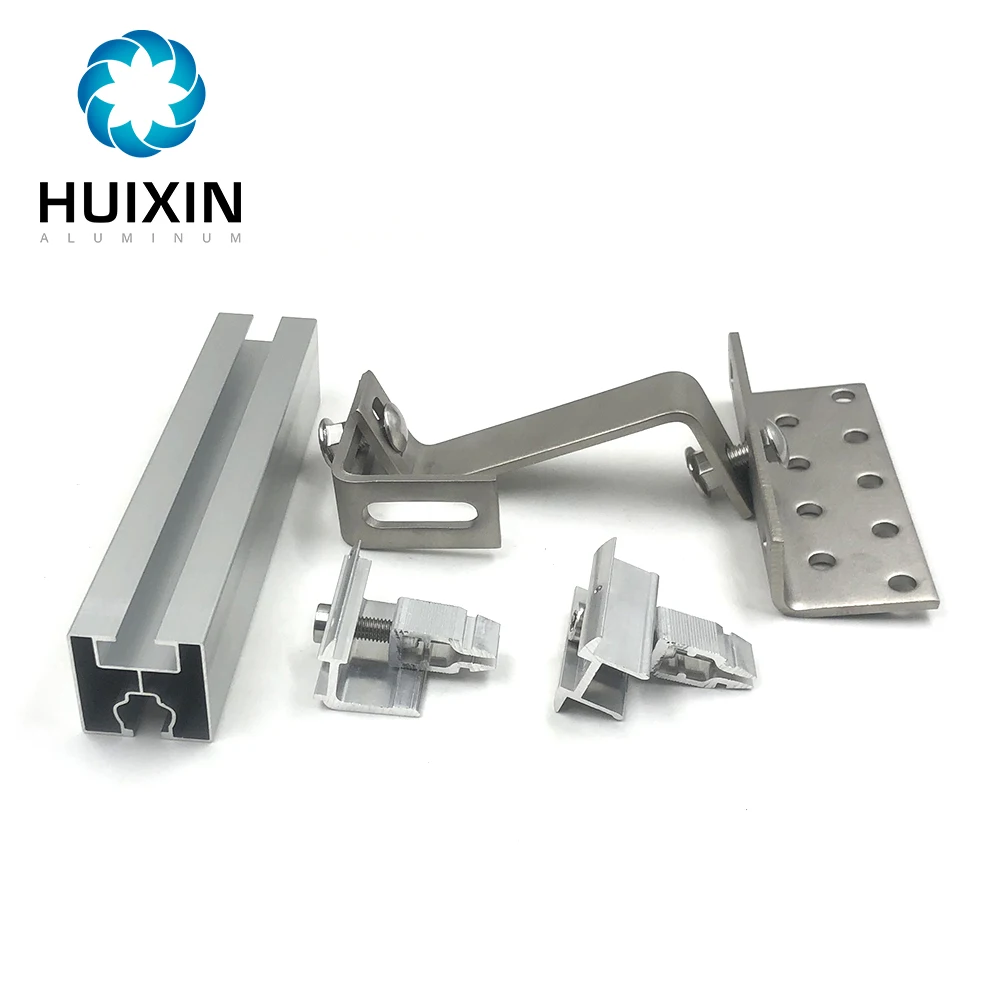 Solar Panel Tile Roof Aluminum Mount System Solar Rail End Clamp and Roof Hook