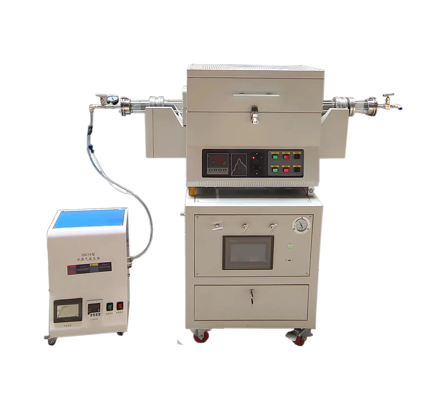 1200C Rotary Tube furnace for carbon activation with high temperature steam generator