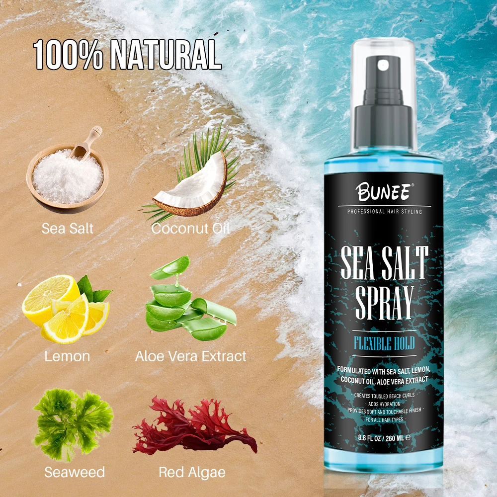 Private Label Sea Salt Hair Spray Men Wholesale Organic Beach Sea Salt Texturizing Volumizing Spray For Daily Styling