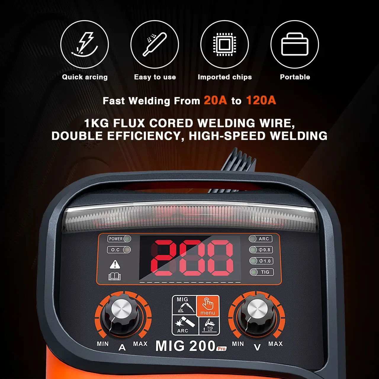 Efficient 3 in 1  MIG MMA TIG with Flexible Voltage 110V 220V Great Inverter Welding Machine for Fabricators