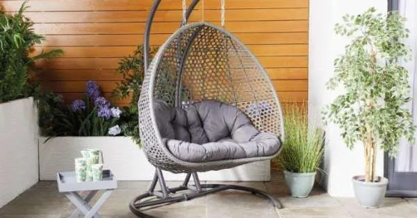 Double Hanging Egg Chair-Outdoor Hammock Hanging Swing Chair 2 Seaters
