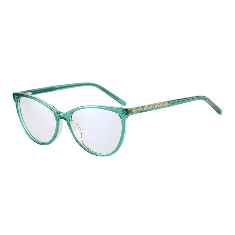 Attractive colorful translucent eyeglass wholesale cat eye optical frames