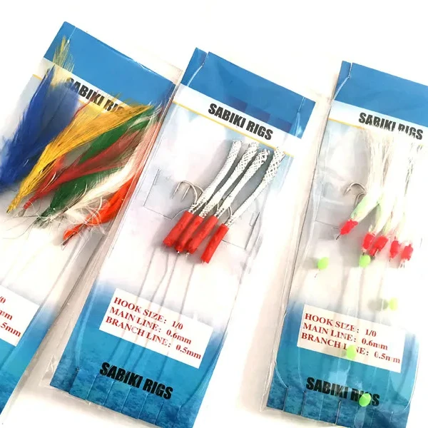 Wholesale Mackerel Feather Rig Sea Fishing Sabiki Hooks Fishing Sabiki Rigs Fish SkinTackle