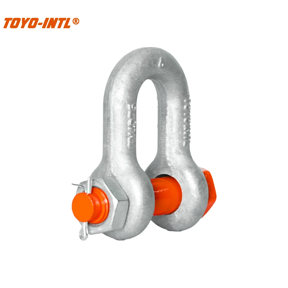 TOYO-INTL hot sell G209 G210 G2130 G2150 US  screw pin anchor bow/d shackle US 6time Hot ash zinc plating