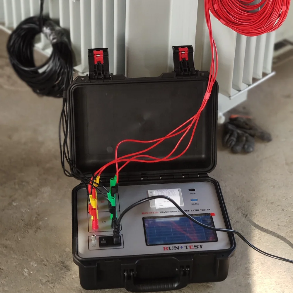 Transformer Voltage Ratio and Current Ratio Tester 3 Phase Transformer Turns Ratio TTR Tester