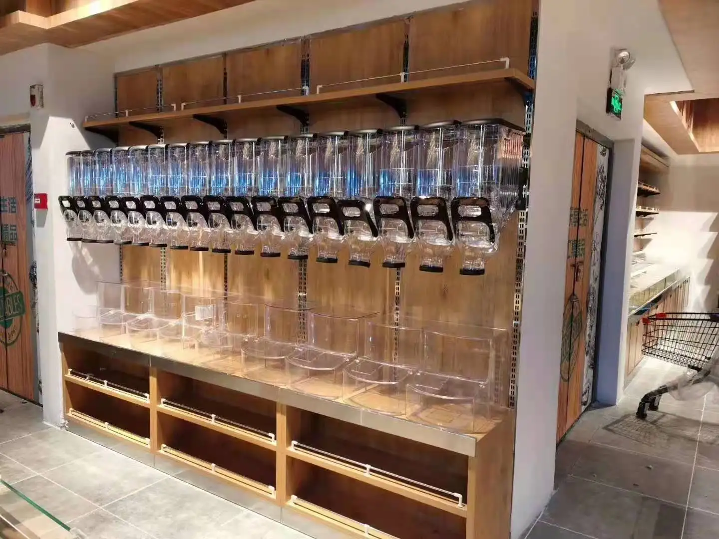 Bulk candy organic foods dispenser acrylic gravity feed dispenser