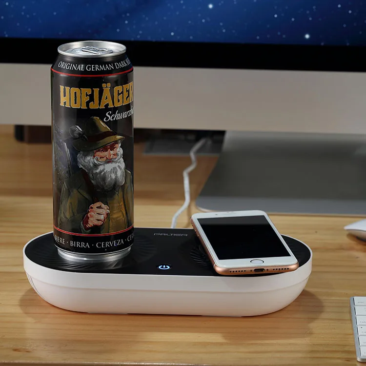 Electric desktop beverage drink coffee heater cup warmer pad with Wireless charger