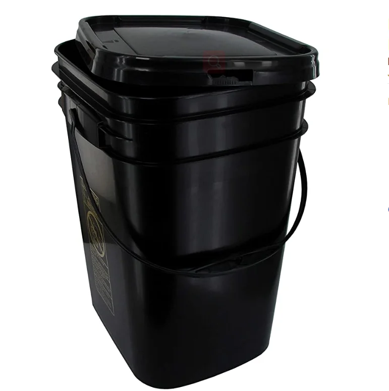 Хадсон обмен Премиум 5 галлонов ведро HDPE черный цвет ведро
