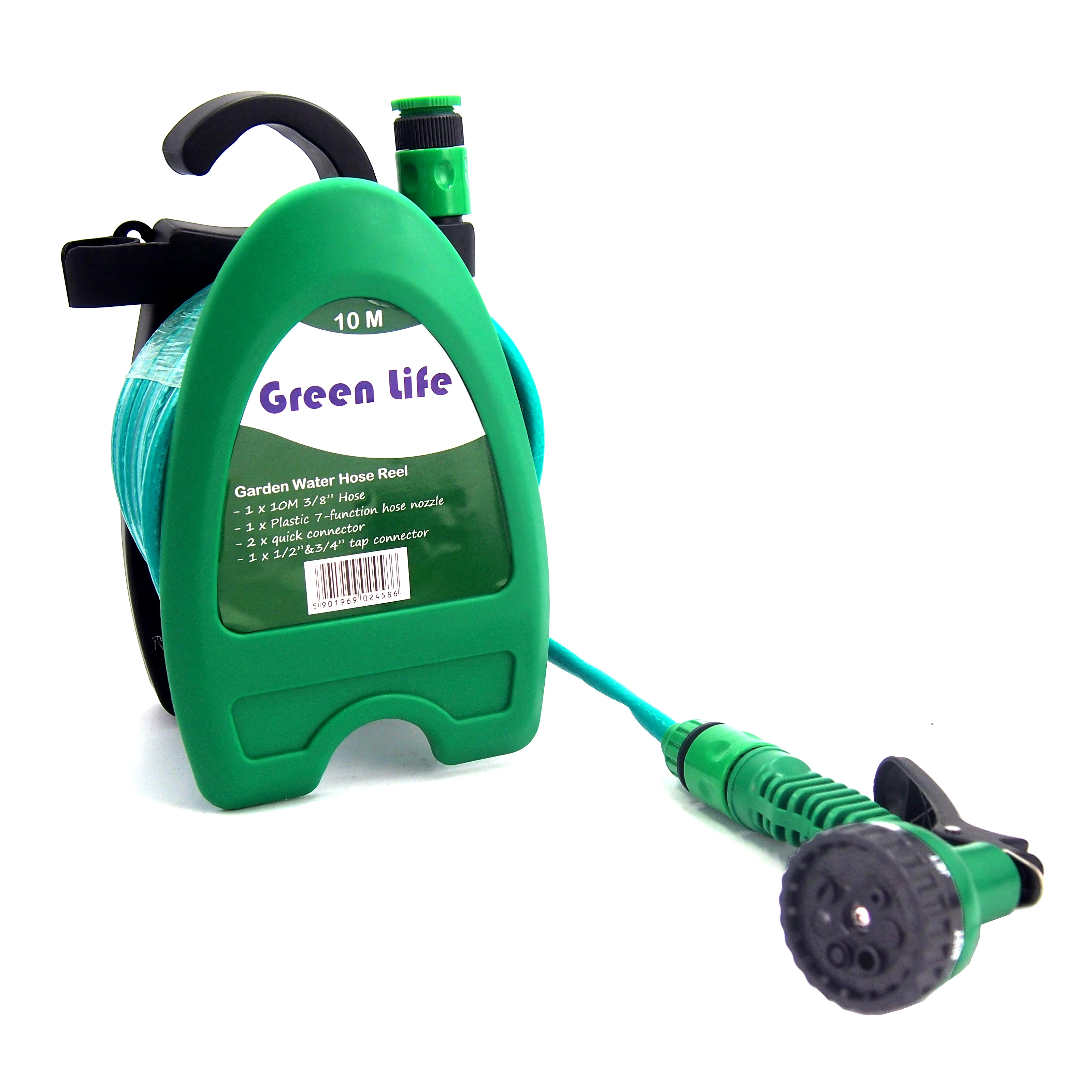 Портативный 10 м настенный горный садовый шланг катушка