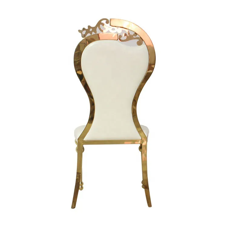 Gold Metal Dining High Back Wholesale Party Chairs Wedding Banquet Chairs Event Wedding