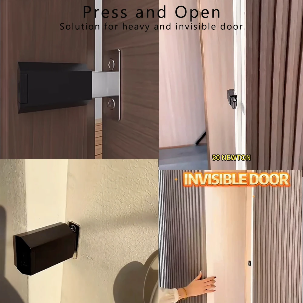 Roeasy push to open soft close magnetic for heavy invisible door cabinet furniture hardware accessories push to open
