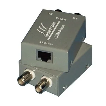 BIC-C1-M RJ45 120 ohm to Dual BNC Coaxial 75 ohm E1 Balun Adapter