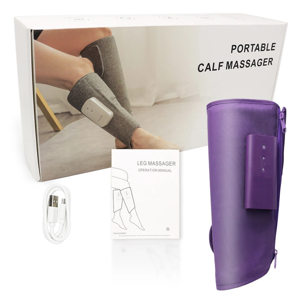 New Upgrade Product Foot Deep Muscle Relaxation Electric Air Pressure Calf Leg Massager Machine with Zipper
