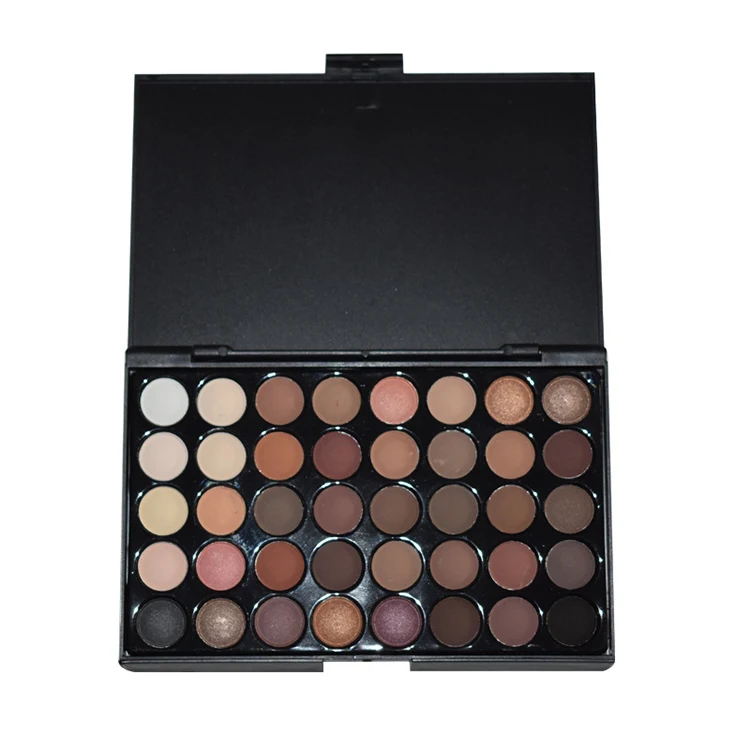 Oem Fall winter christmas 40 Earth color pressed warm glitter matte organic eye shadow palette pallette brown nude eyeshadow