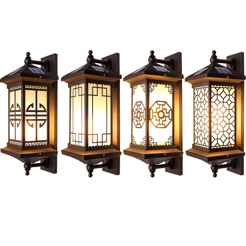 High-quality Whole Decorative Solar Garden Light Outdoor Color Changing wall lamp Solar lamparas solares With Beautiful Patterns