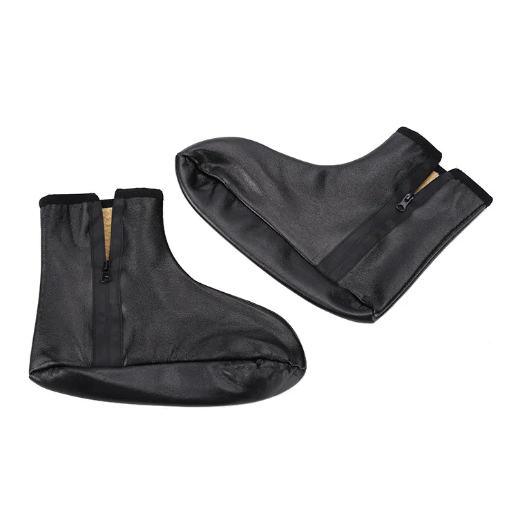 Custom cerw Thickened men leather socks black warm socks winter comfy wholesale unisex winter socks