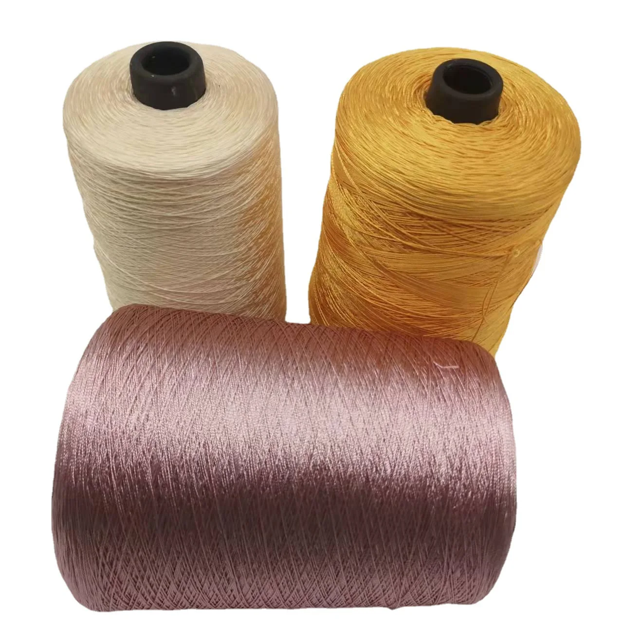Embroidery polyester Material High Strength Polyester Sewing Thread Filament Yarn Twisted Trilobal bright thread