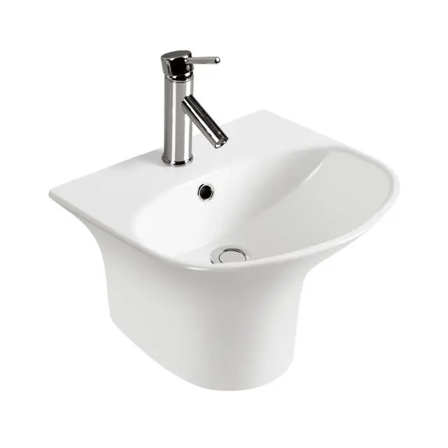 Modern Luxury Art Wall Hung Mounted Sink Ceramic Hand Wash Washbasin Wall Hang Bathroom Basin