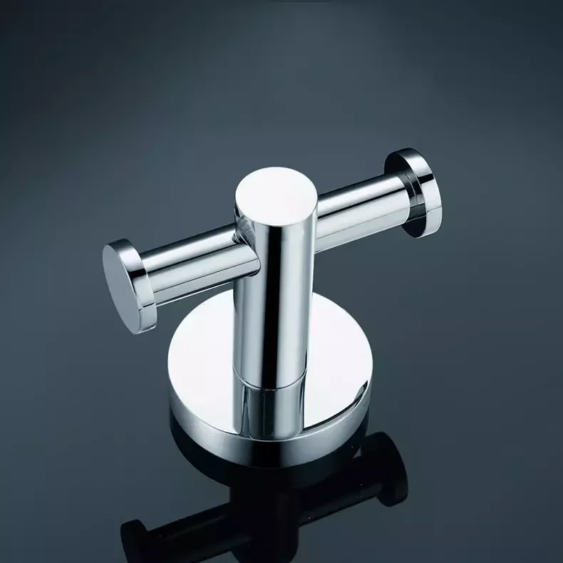 Bathroom double clothes hook stainless steel wall hanging single hook coat hook kitchen and bathroom hardware pendant