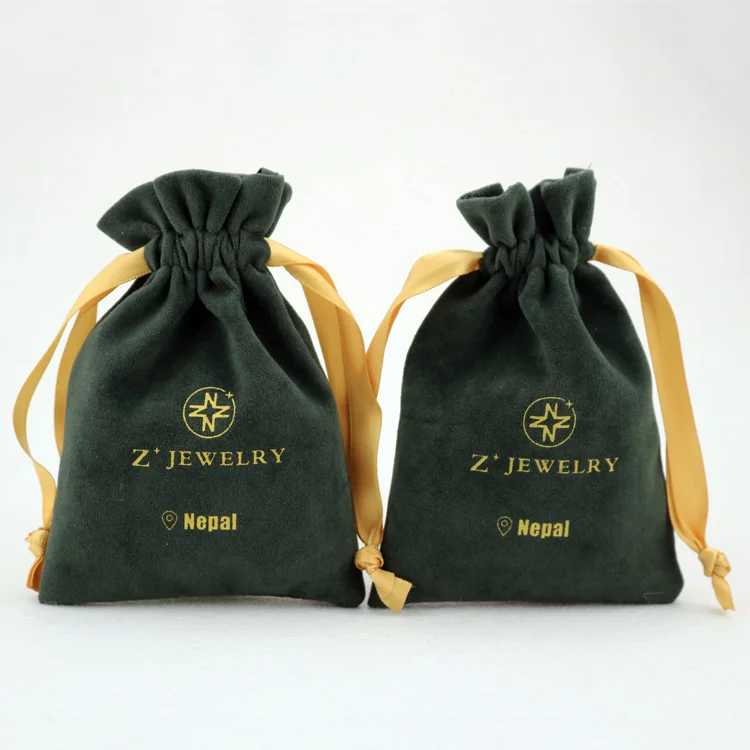 Изготовленная на заказ упаковка для ювелирных изделий с логотипом напечатанная замшевая Подарочная сумка на шнурке бархатная сумка для ювелирных изделий упаковка для кольцевых ювелирных изделий дисплей