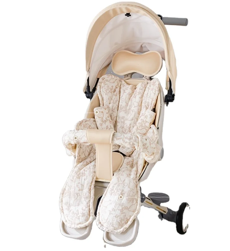 Baby Car Seat Head Support for Newborn 2 in 1 Infant Support for Girls Extra Soft Breathable Baby Stroller Seat Cushion Mat
