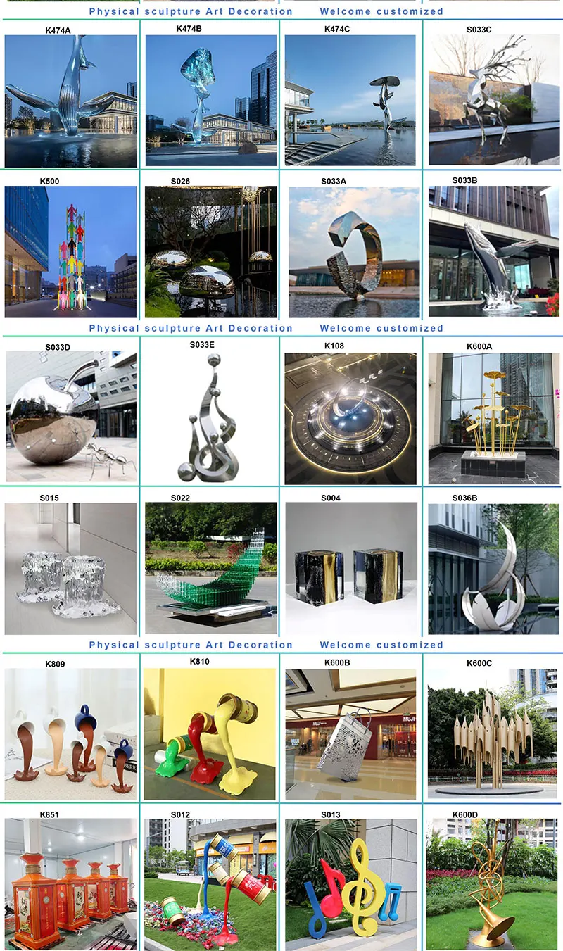 K002 Film band garden ornaments and statues abstract modern decorative metal kinetic resin kinetic sculpture outdoor decoration
