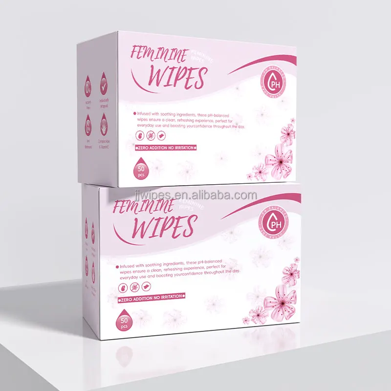 Private Label Organic Travel Hotel Biodegradable Hypoallergenic Intimate Hygiene Wipes for Feminine