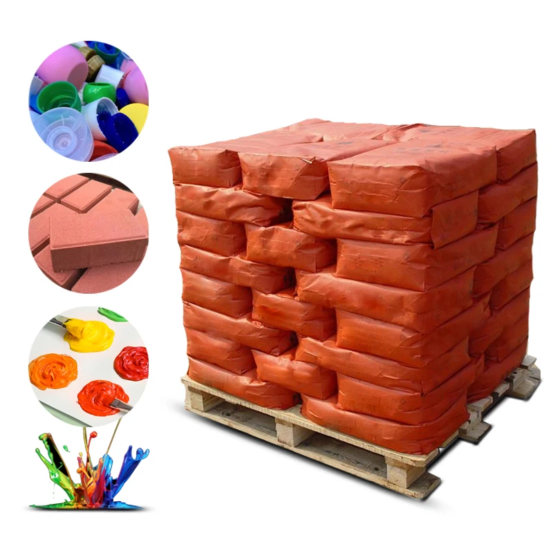 Iron Oxide Red 190 Industrial Grade Fe2o3 Powder Pigment For Concrete Brick