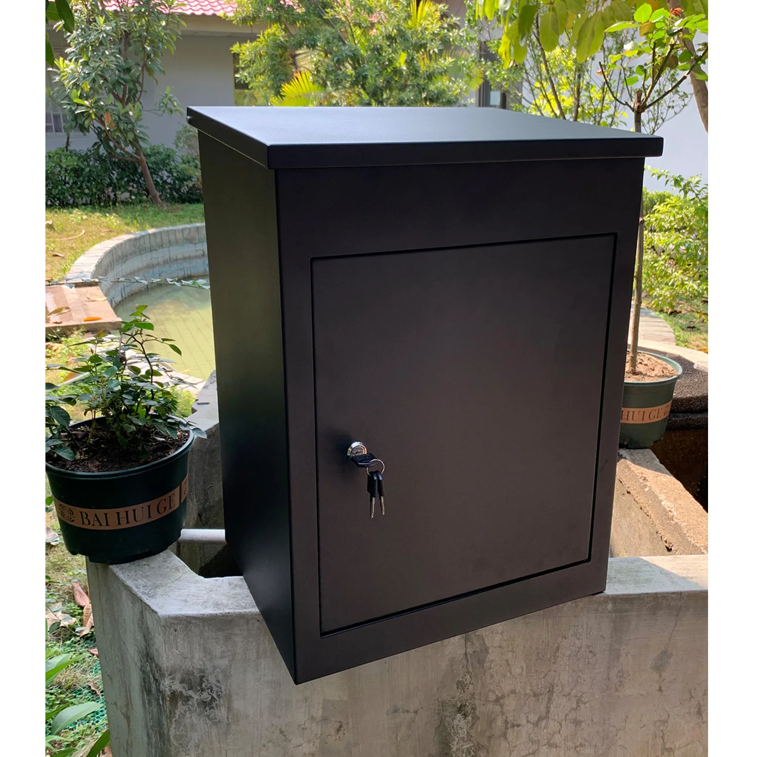 Anti Theft Outdoor Wall Mount Detachable Metal Smart Mailbox Parcel Box for Residential Delivery Drop Box