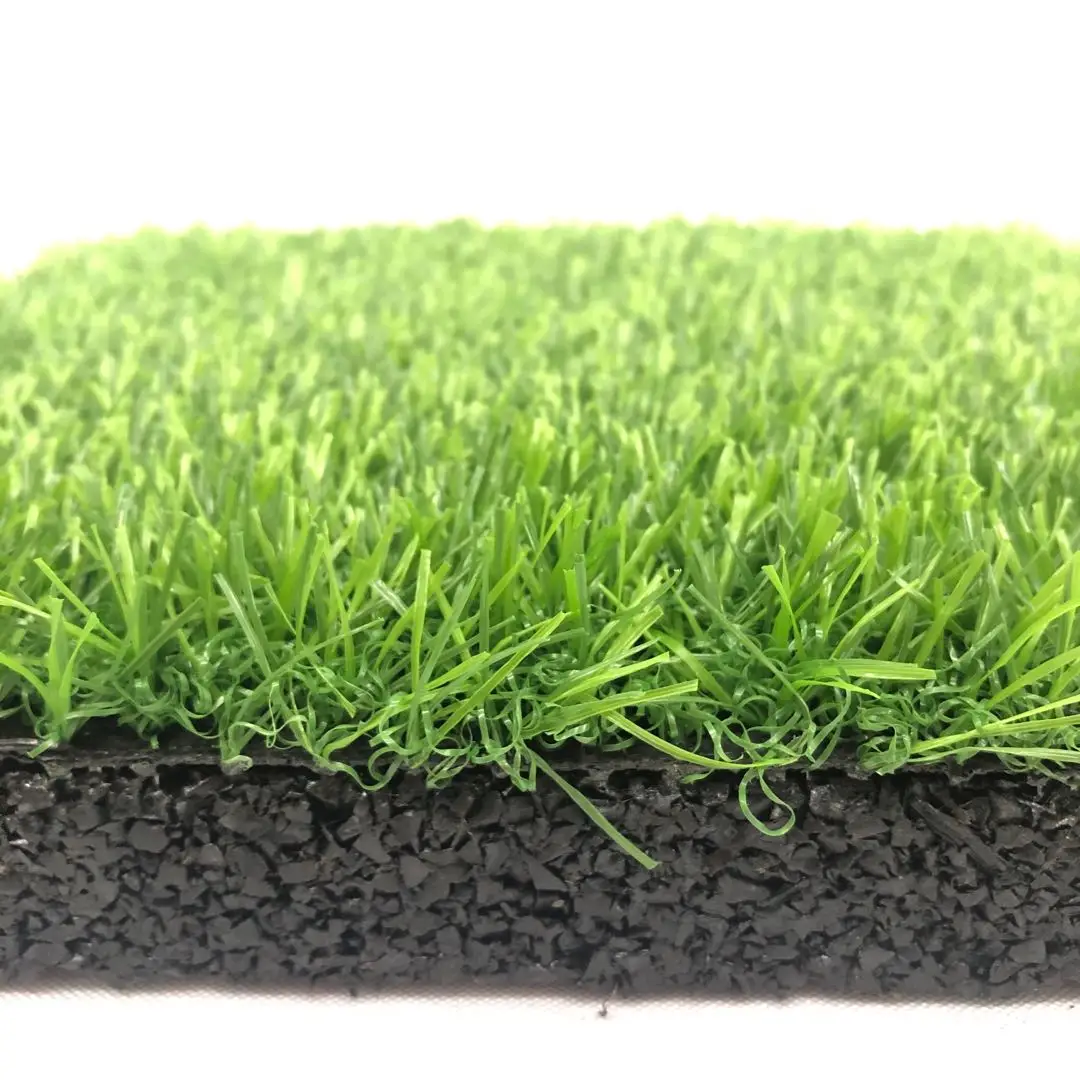 Wholesale 9 pieces per set Artificial Grass Interlocking mat Fake Grass Turf rubber base Square Patch grass tiles