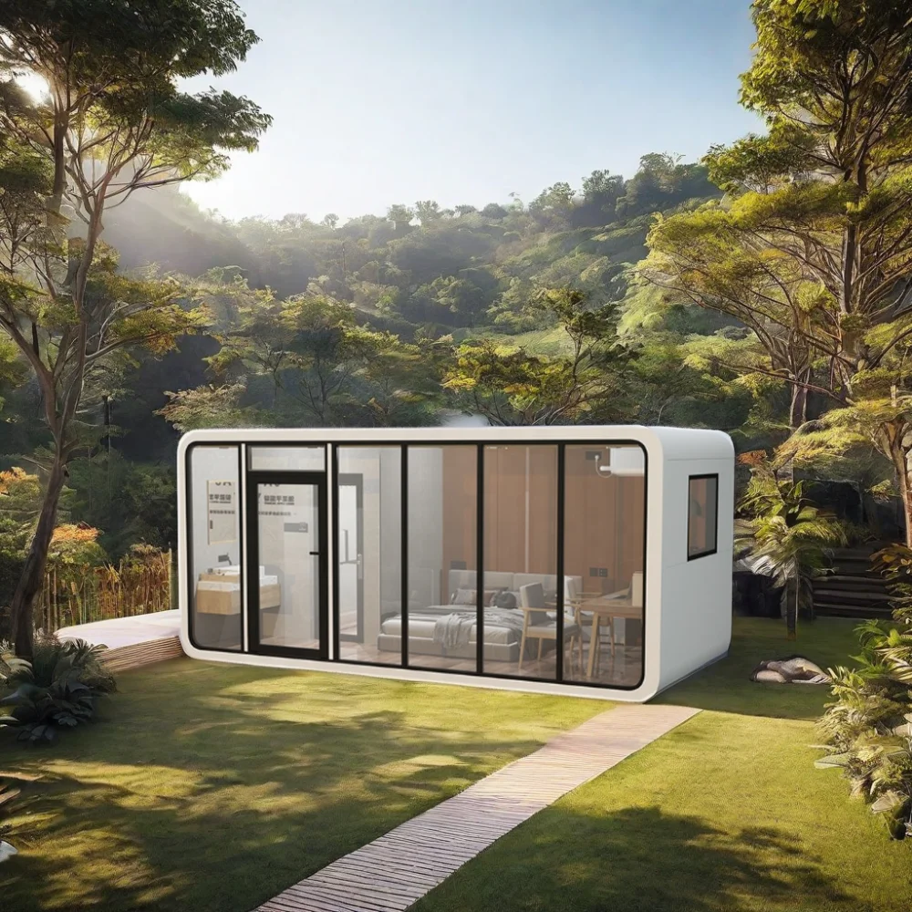 Hotel-Grade Efficient and Stylish Prefab Houses Apple Cabins With Steel Structure for Hotel Applications Tiny Mobile Home