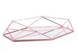 Home decoration modern Special Offer luxury Home Decoration 2pcs Serving Trays  Melamin Perfume Tray set Gold 515g luxury trays